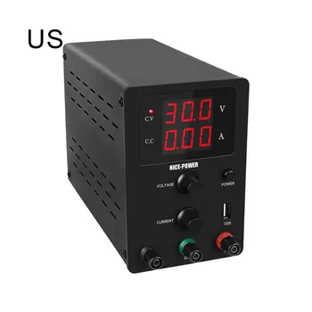 

USB DC Laboratory 30V10A Regulated Lab Power Supply Adjustable Voltage Regulator Stabilizer Switching Bench Source