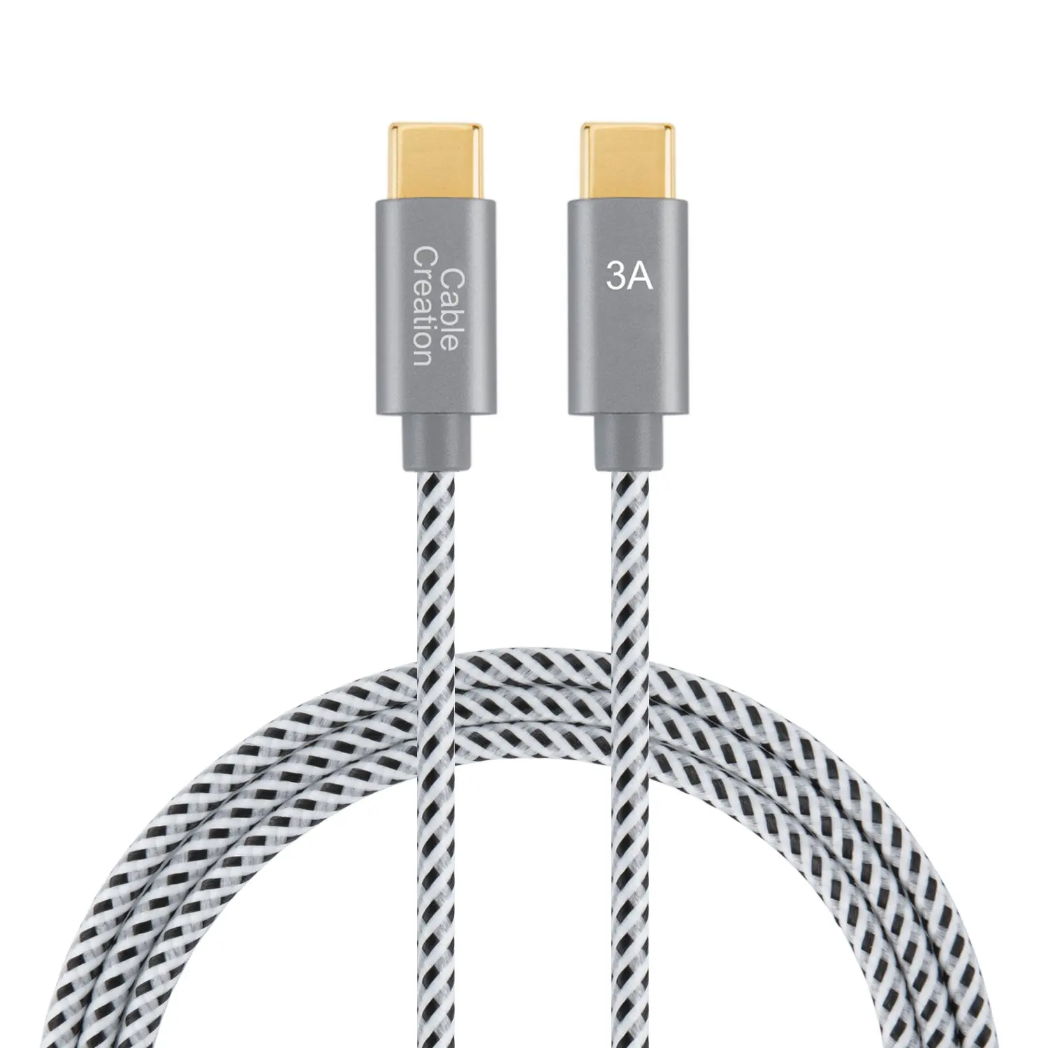 Кабель usb type-C(3A), короткий USB 2,0 type-C с хлопковой оплеткой для быстрой зарядки, совместимый MacBook(Pro