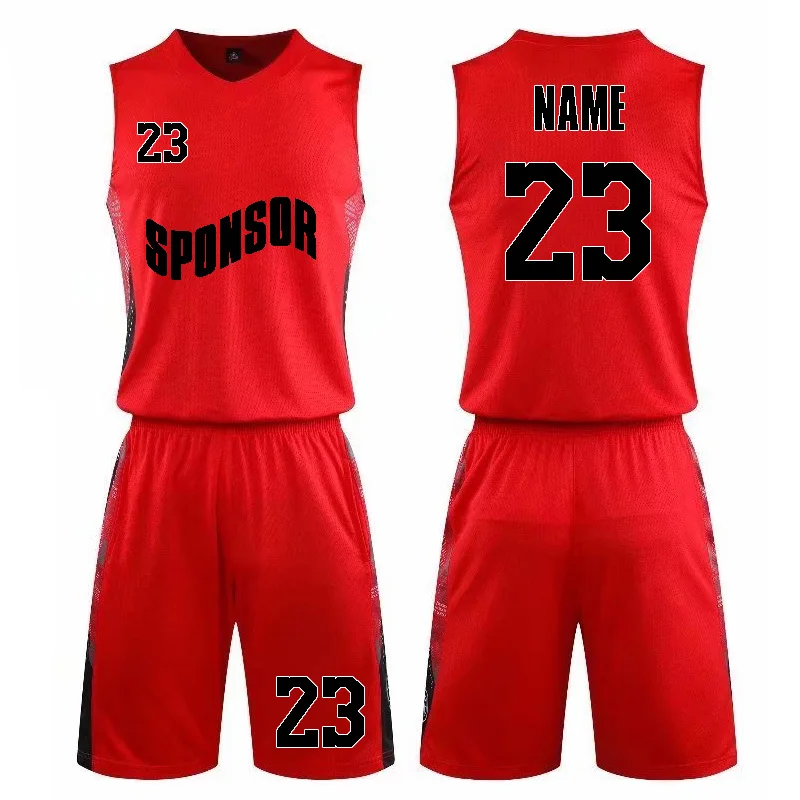 High Quality Men Basketball Jersey Sets Uniforms kits Cheap college Basketball tracksuits blank basketball training jersey set