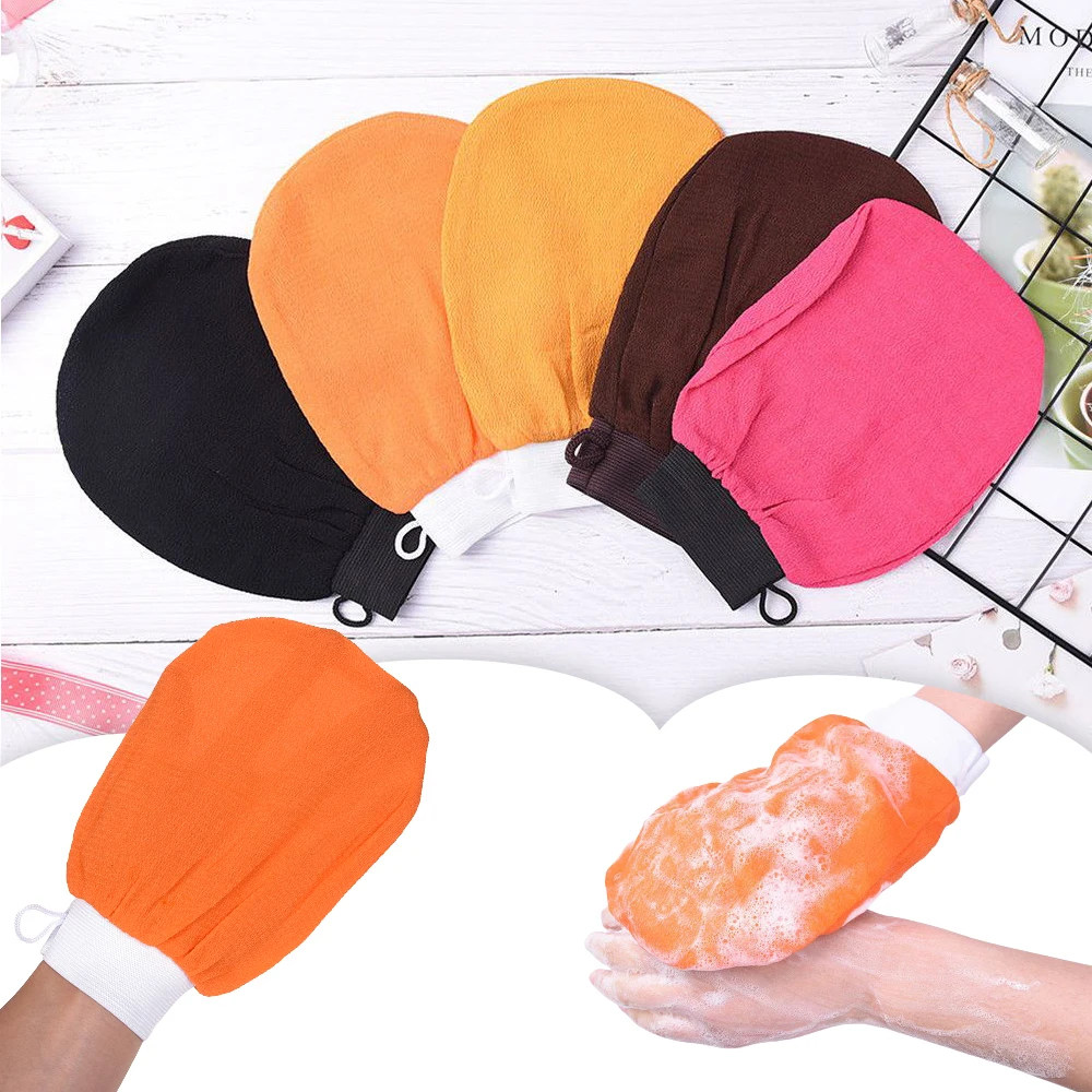 Hammam อาบน้ำ Scrub Glove Exfoliating Body Scrub Facial Tan นวด Mitt