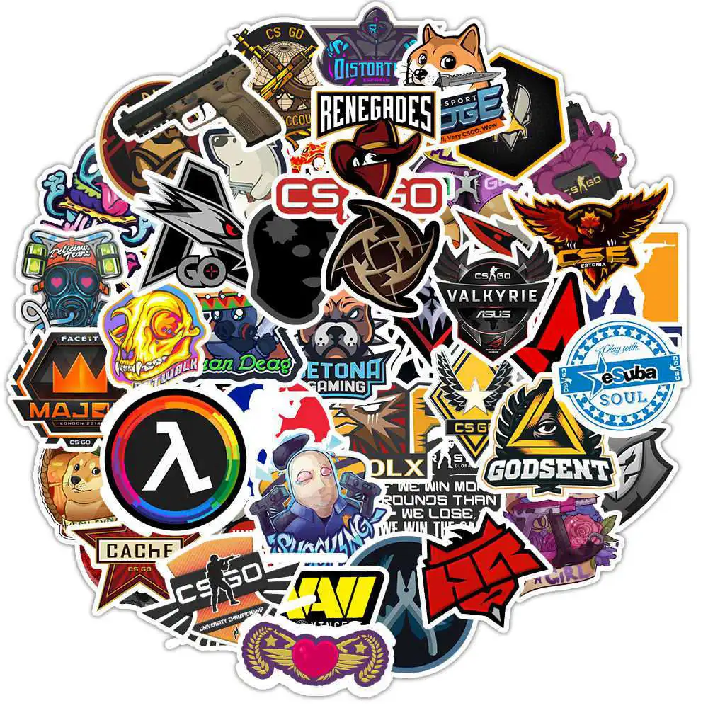 

50pcs/Pack Hot Game CS GO Counter-Strike Fallout Destiny Graffiti Stickers Waterproof PVC Wall Decor Kids Toy Joy Poster Sticker