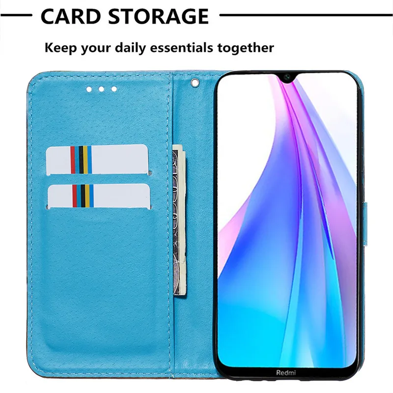Для Xiaomi Redmi Note 8 T чехол для Coque Xiomi Xiaomi Redmi Note 8 T 8 T чехол животное Магнитный кожаный флип-чехол для телефона Etui