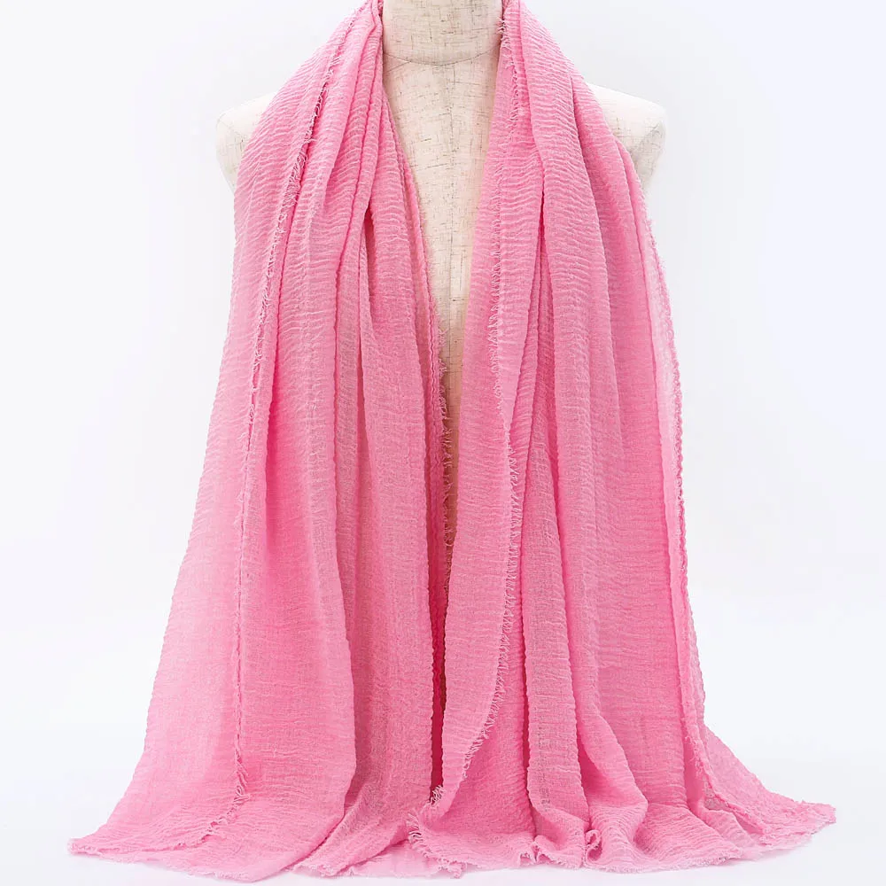 Цена, 90*180 см, Женский мусульманский хиджаб, шарф, femme musulman, мягкий хлопок, платок, исламский хиджаб, шали и обертывания - Цвет: 47