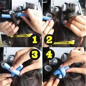 New 10Pcs Hair Styling Tool Soft Foam Anion Bendy Hair Rollers Curlers Cling