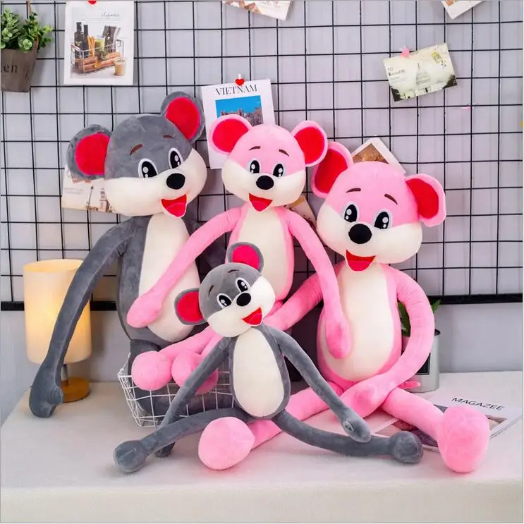 Кавайная Розовая кукла мышка, плюшевая игрушка, мягкие животные, мультяшная мышка, плюшевая кукла, детские игрушки для девочек, подарок на день рождения