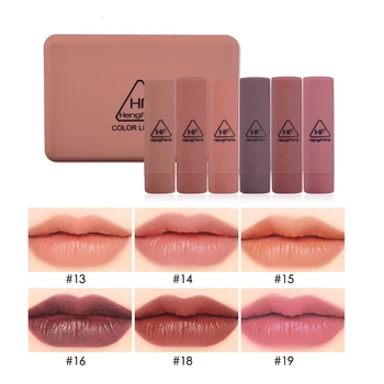 

High Quality 6Colors/Set Long-lasting Matte Lipstick Pumpkin Or Red Lips Makeup Moisturizing Lip Portable Professional Lipstick
