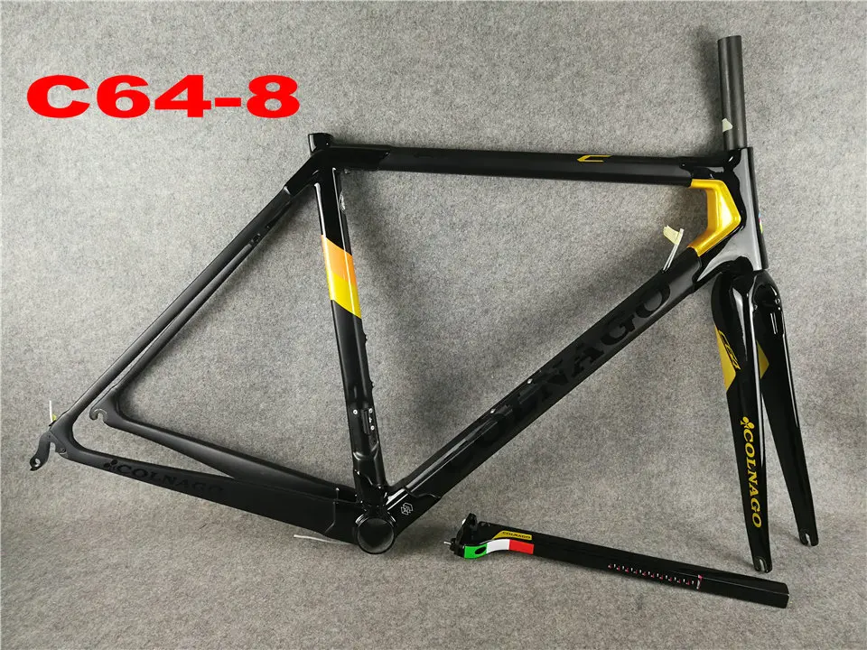 Colnago C64 художественный декор белый черный золотой BDWH Глянцевая карбоновая рама для дорожного велосипеда