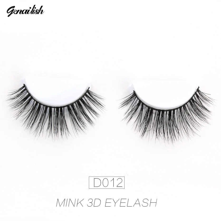 Genailish натуральные Толстые Накладные ресницы из корейской норки наращивание