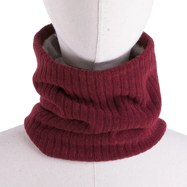 Unisex Winter Men Women Warm Knitted Ring Scarves Thick Elastic Knit Mufflers Children Neck Warmer Boys Girl Plush Scarf Collar head scarf men Scarves