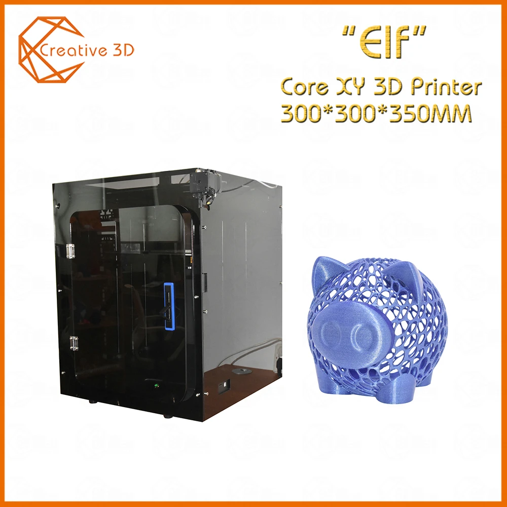 Creative3D CoreXY структура дистанционного эльфа 3D принтер, высокоточный алюминиевый профиль рамки большой площади Комплект двойной оси Z - Цвет: only acrylic shell