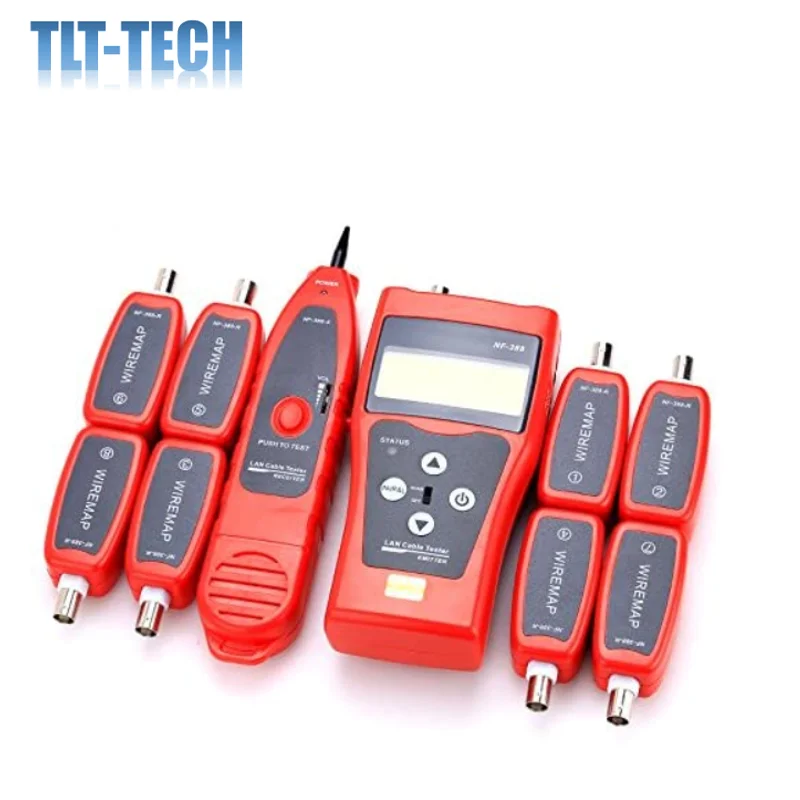 NF-388 Multipurpose Handheld Network Coax Cable Tester Trace Cat6 6E Cat5E Coaxial Cable Tracker USB BNC RJ45 RJ11 Tester lot 5pcs replacement rj45 8 pin mh 67a8j handheld speaker microphone cable cord for yaesu vx2108 vx2208 vx2508 mobile radio