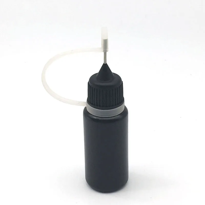 10 шт 5 мл пустая черная pe Пипетка бутылка для E жидкая пластиковая банка с крышка с металлической иглой флакон - Цвет: Black