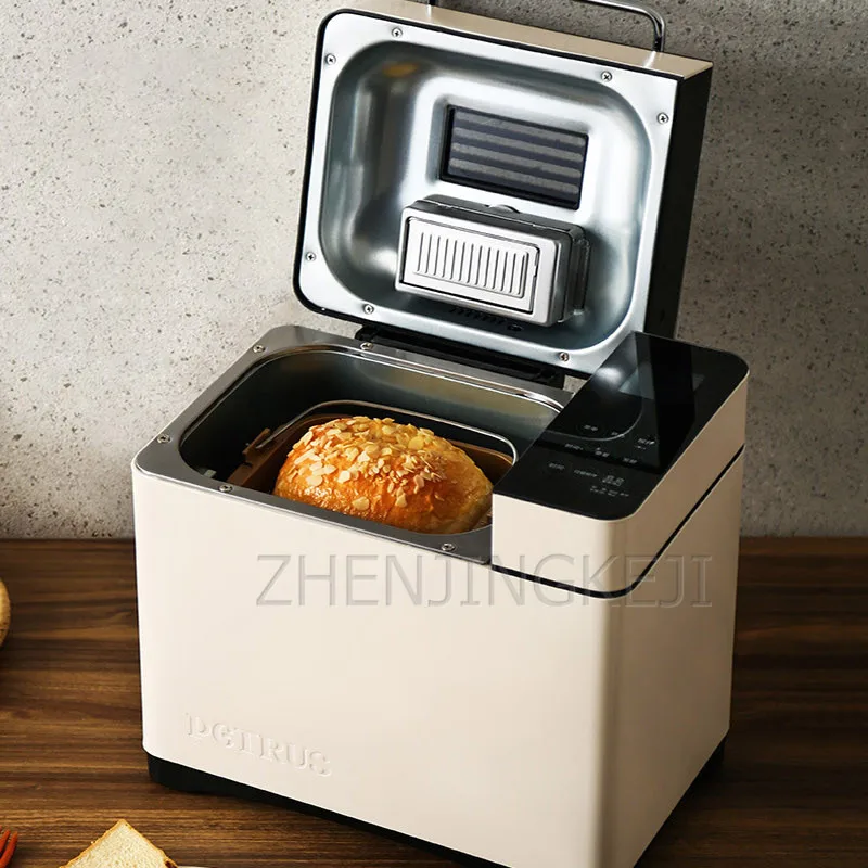 

220V Intelligent Home Bread Machine Small Automatic Rub With Surface Spread Fruit Material Mute Double Tube Breakfast Machine