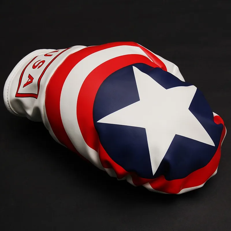 Personality OEM Driver Headcover Golf 440cc 460cc Synthetic Leather USA Flag Stars and Stripes Boxing Glove Head covers