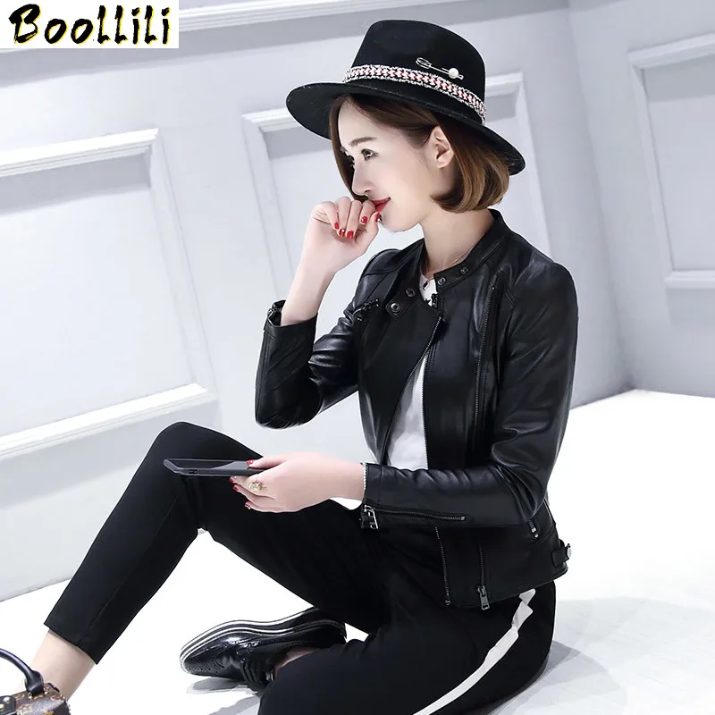 

Boollili 2020 Fashion Genuine Leather Jacket Women Real Sheepskin Coat Female Spring Short Slim Jackets For Women casaco