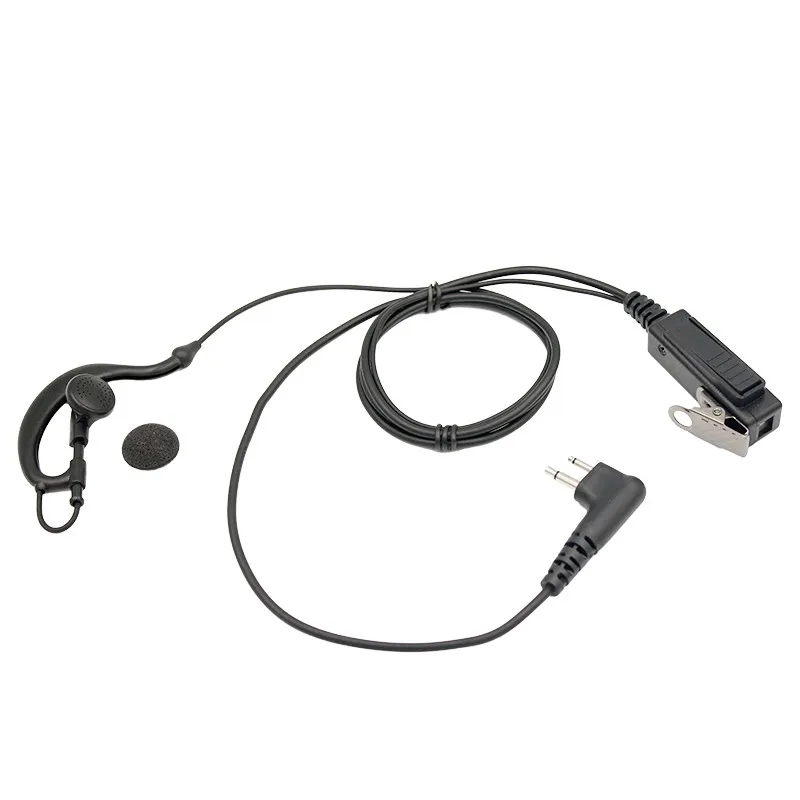 RISENKE-G Shape Clip-Ear Headset, Earpiece for Motorola,CP200,CP200D,CP185,DTR650, PR400,EP450,CLS1110,CT450,Walkie Talkie,2 Pin