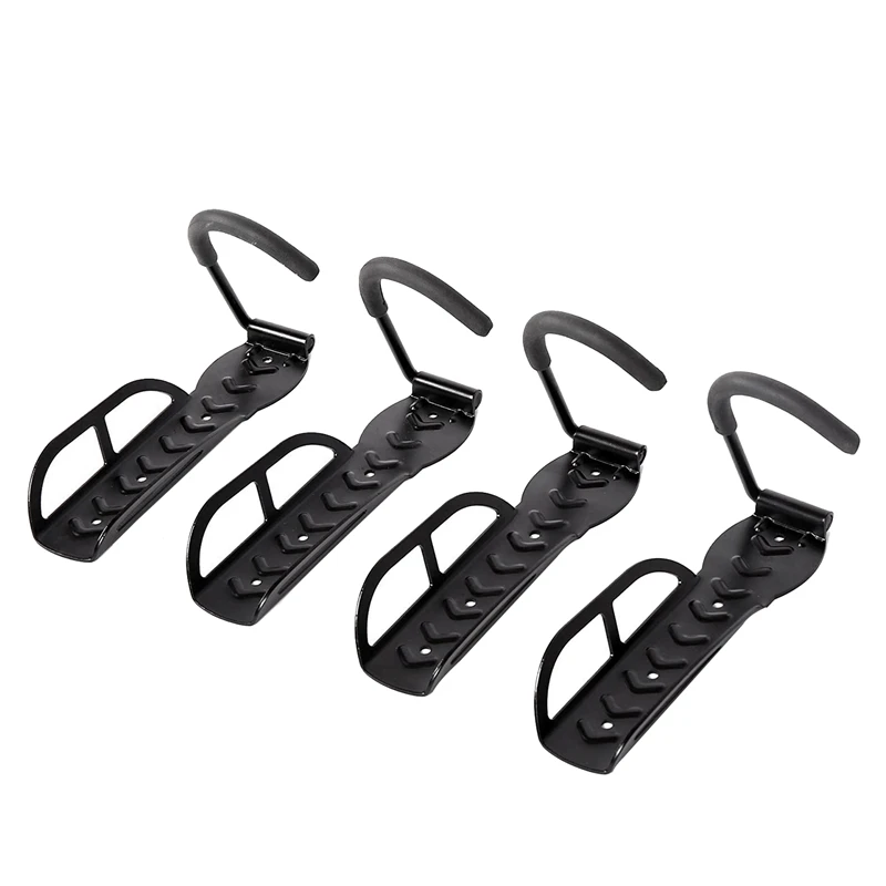 

4 Pack Bike Rack Storage Wall Mount Bicycle Hanger Hook for Indoor Garage Shed,Black