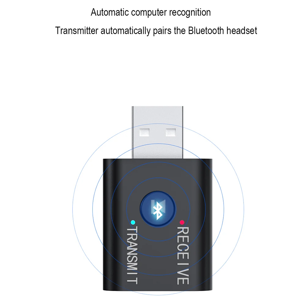 2 в 1 Bluetooth 5,0 аудио приемник передатчик мини стерео Bluetooth AUX RCA USB 3,5 мм разъем для ТВ ПК автомобильный комплект беспроводной адаптер
