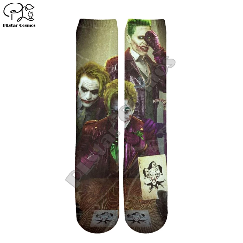 PLstar Cosmos Joker Joaquin Phoenix, разноцветные, унисекс, новая мода, 3 Dfull, принт, для женщин, мужчин, мальчиков и девочек, классные, теплые, хлопковые носки, S-1 - Цвет: 2