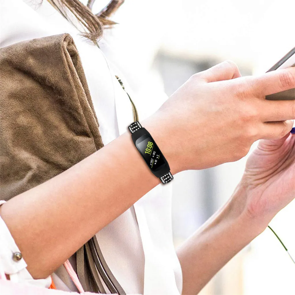 Браслет на запястье из нержавеющей стали для samsung Galaxy Fit-e для samsung Galaxy fit SM-R370 для Xiaomi mi Band 3/mi Band 4