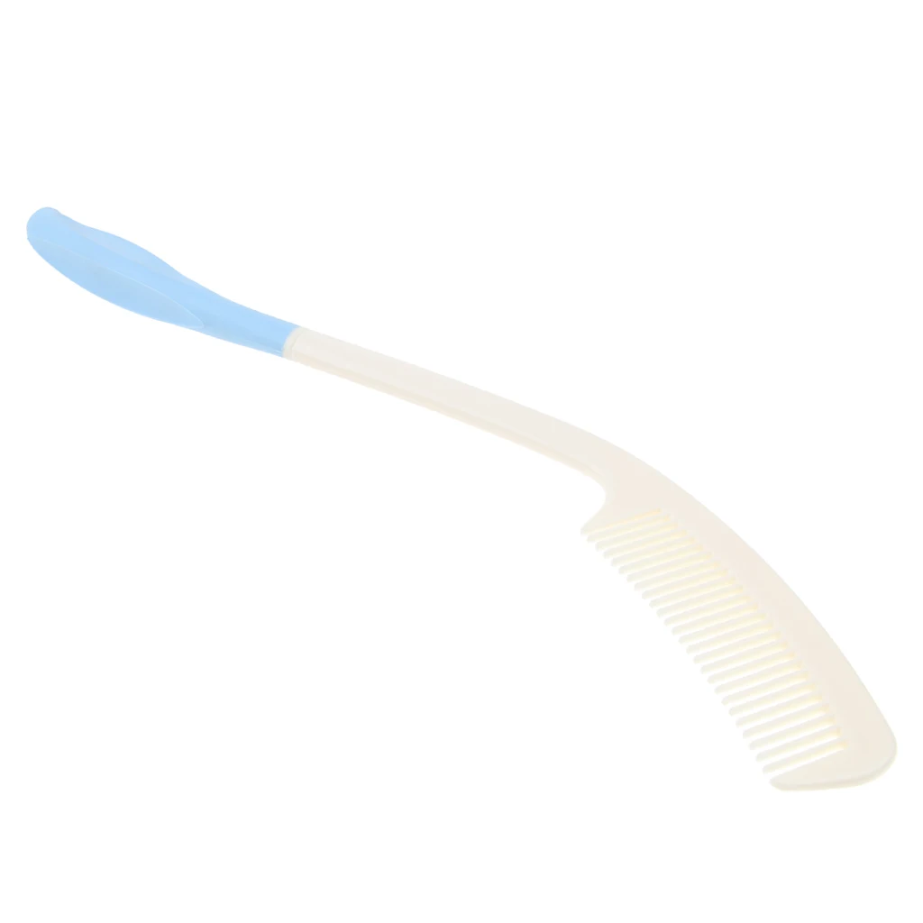 Skid Long Reach Handle Handheld Plastic Hair Comb Hairbrush Tool For Elderly Arthritis, 38cm/ 14.82inch