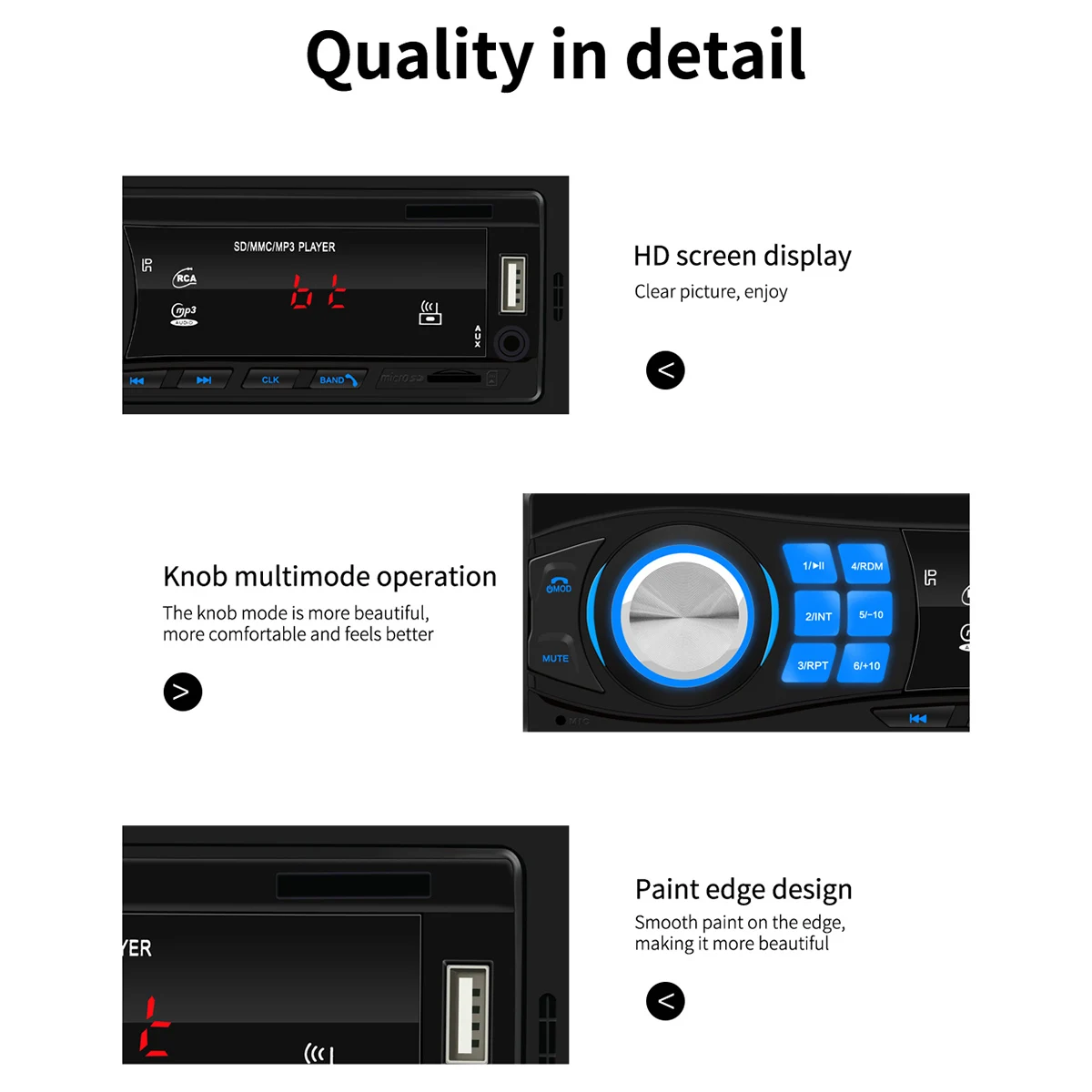 12PIN bluetooth стерео радио FM Aux вход приемник SD USB 12V In-dash 1 din автомобильный MP3 мультимедийный плеер