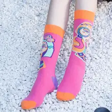 Креативные носки без пятки яркие цветные носки для пары из хлопка harajuku теплые женские носки Веселые забавные женские носки