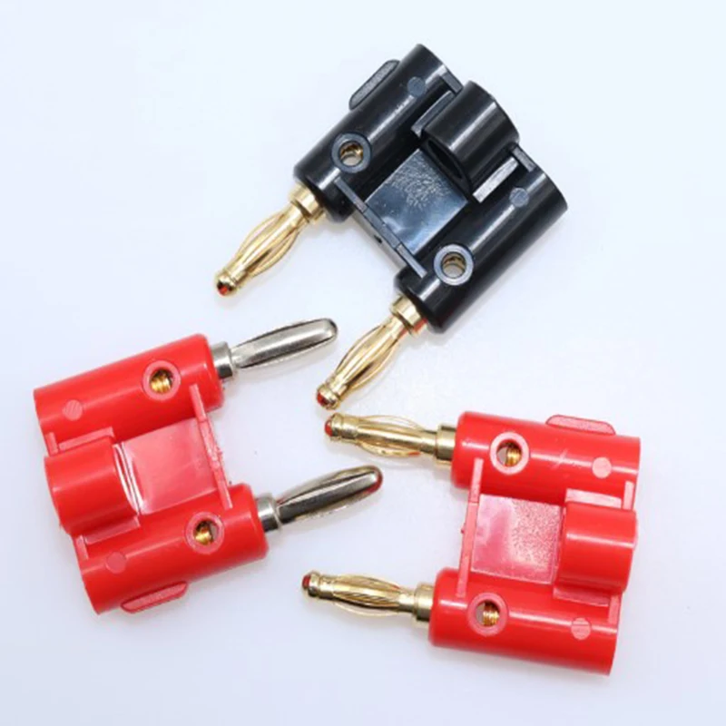 4mm Banana Plug Connector 4mm Speaker Plug Adapter Two-position Audio Pl (3)
