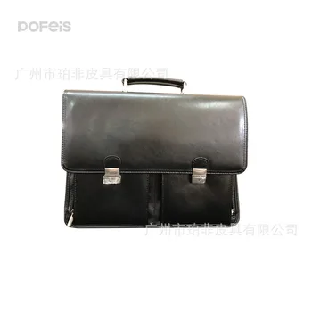 

Men's leather business shoulder bag handbag business classic men's briefcase Leather Men's bag computer bag