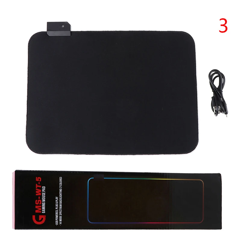 3 Для RGB игровой коврик для мыши негабаритный светящийся светодиодный расширенный с подсветкой USB клавиатура утолщенная красочная светящаяся для ПК ноутбука рабочего стола - Цвет: 3