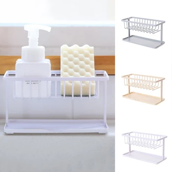 

Kitchen Sink Storage Organizer Shelf Detachable Bathroom Wash Holder Double Layer Stand Drain RackSoap Sponge Storage Box
