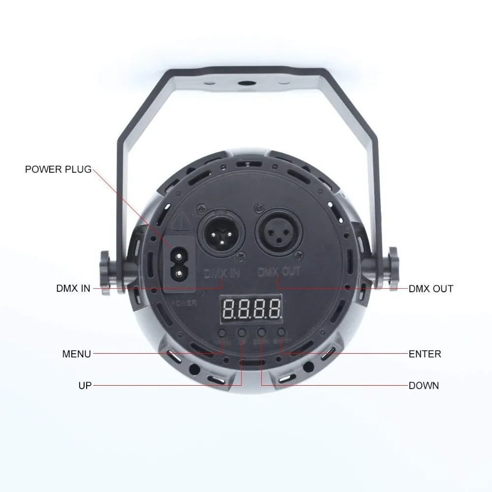 Светодиодный светильник, фиолетовый, черный, DMX512, сценический светильник, УФ-проектор, точечный светильник, Dj, диско-эффект, 18 светодиодный, s, звуковой, активированный, ультрафиолетовый, Par Светильник