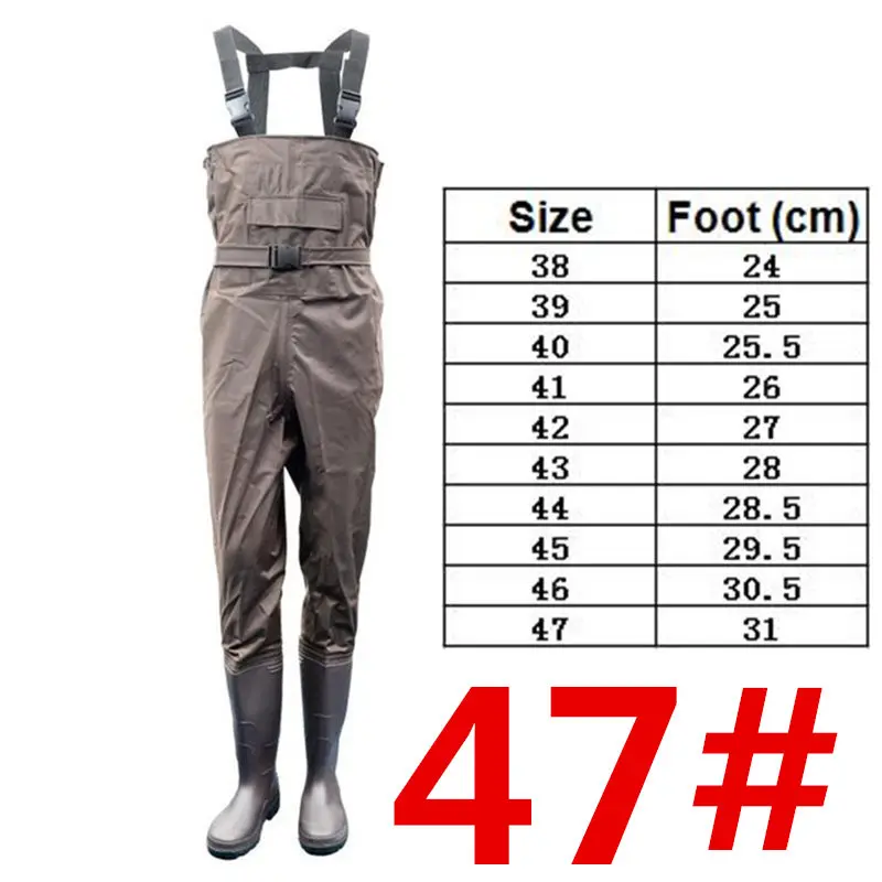 FT170-Size47 Высокая прыгающая 0,35 мм дышащая одежда для рыбалки, водостойкая 700D нейлон+ ПВХ нагрудная высота карман+ пояс охотничьи рыбки комбинезоны - Цвет: FT170-Size47