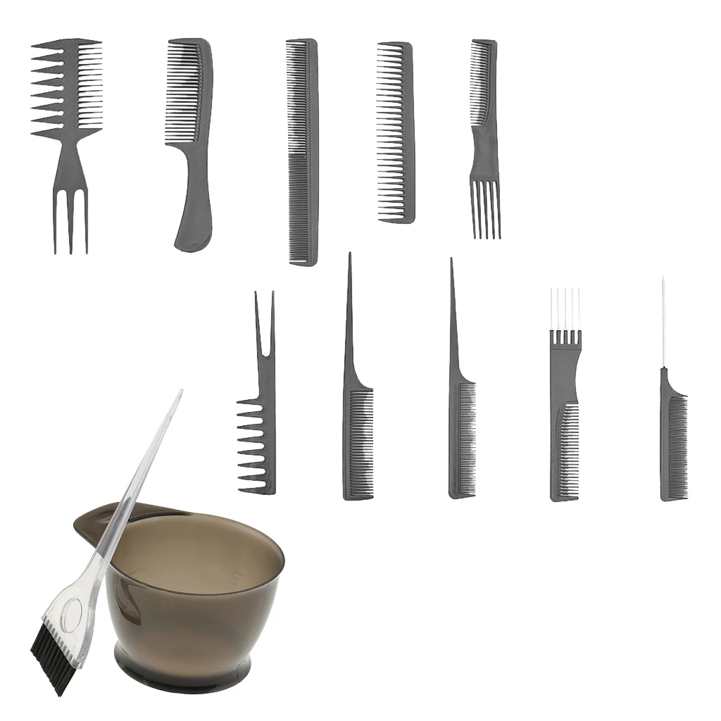 Hair Coloring Dyeing Kit Color Dye Brush Combs Mixing Bowl Tint Tool Bleach