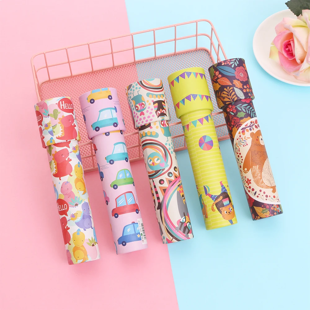 

1PC Cartoon 3D Kaleidoscope Imaginative Fancy Colorful Toy Children Educational Periscope Toys Kids Gifts Random Color