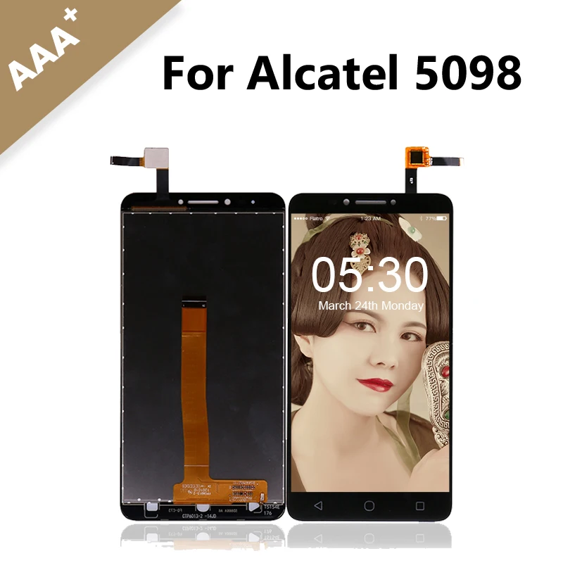 For Alcatel Pixi 4 6.0 4g 5098 LCD Display+Touch 5098O OT5098 Screen Digitizer Assembly Module Black/White Free Shipping | Мобильные
