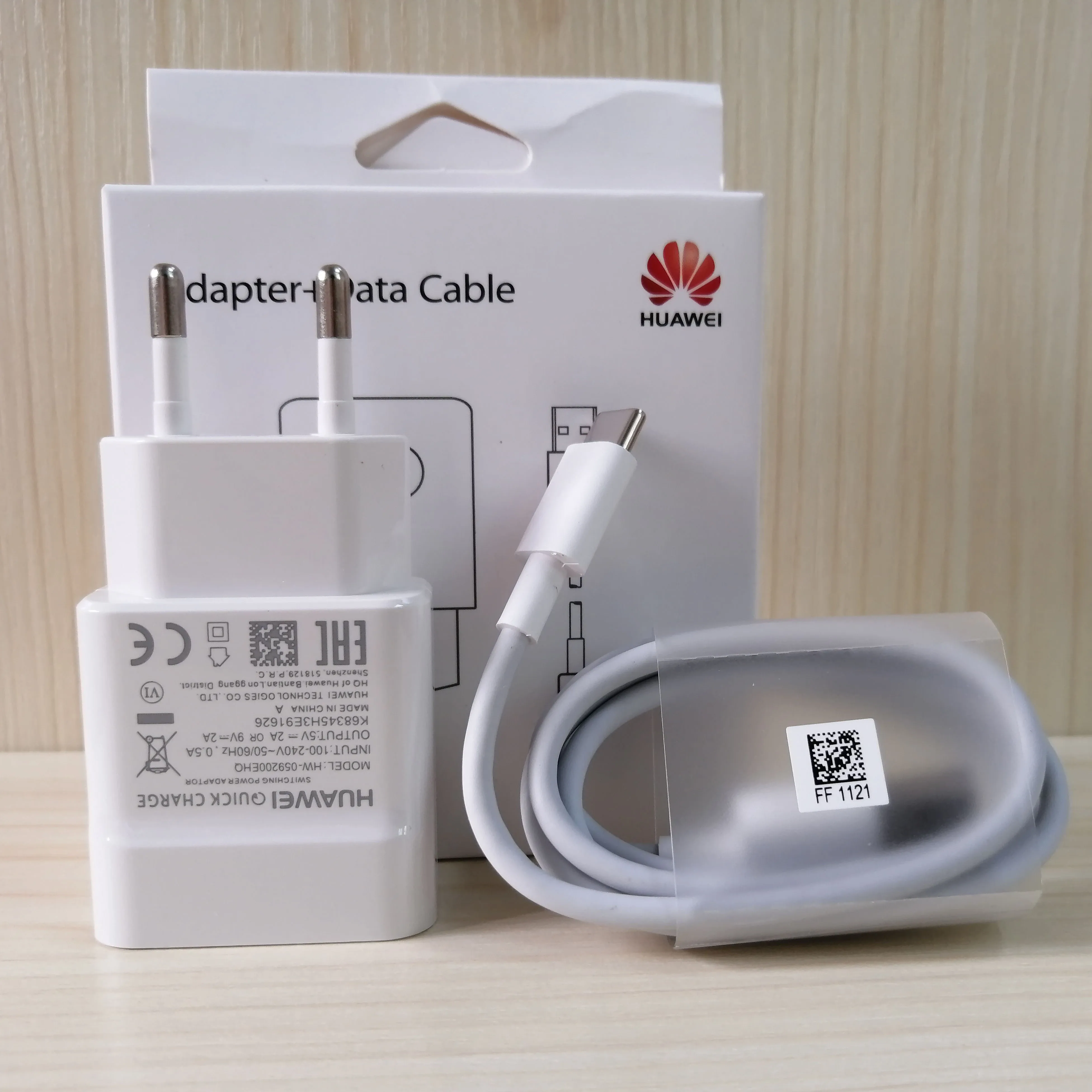 EU x Type C Cable Оригинальное быстрое зарядное устройство huawei QC2.0, 9 В, 2 А, штепсельная вилка европейского стандарта, Usb 3,1, кабель type-C, адаптер быстрой зарядки для P30 lite P9 P10 P20 Nova 3 4 4e - Тип штекера: EU x Type C Cable