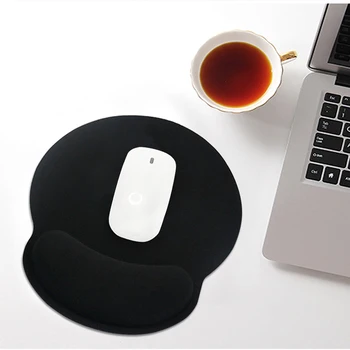 

Memory Foam Wrist Rest Mouse Pad Ergonomic Design Office Mouse Pad with Non-slip Wrist Support Black