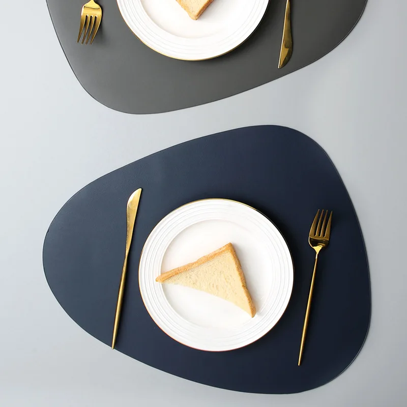 

Leather table mats, high-end Nordic style home western food mats, waterproof and oil-proof insulation pads, creative bowl mats