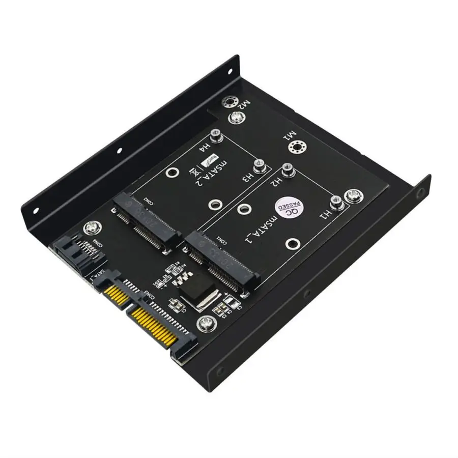 

Переходник mSATA SSD на Dual SATA3, 6 Гбит/с, с кронштейном 3,5 дюйма