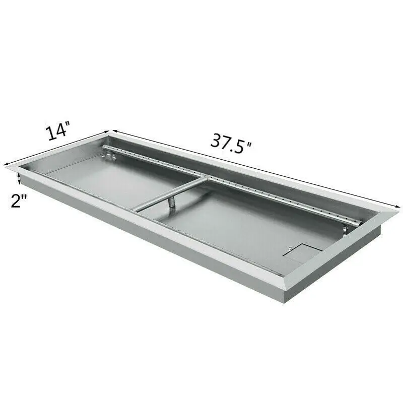Подвесная кастрюля с горелкой 36x12 дюймов прямоугольные детали камина из