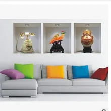 Xuan cai Z-004 3D модель домашнее украшение набор из 3 моделей фарфоровые наклейки на стену напрямую от производителя продажи