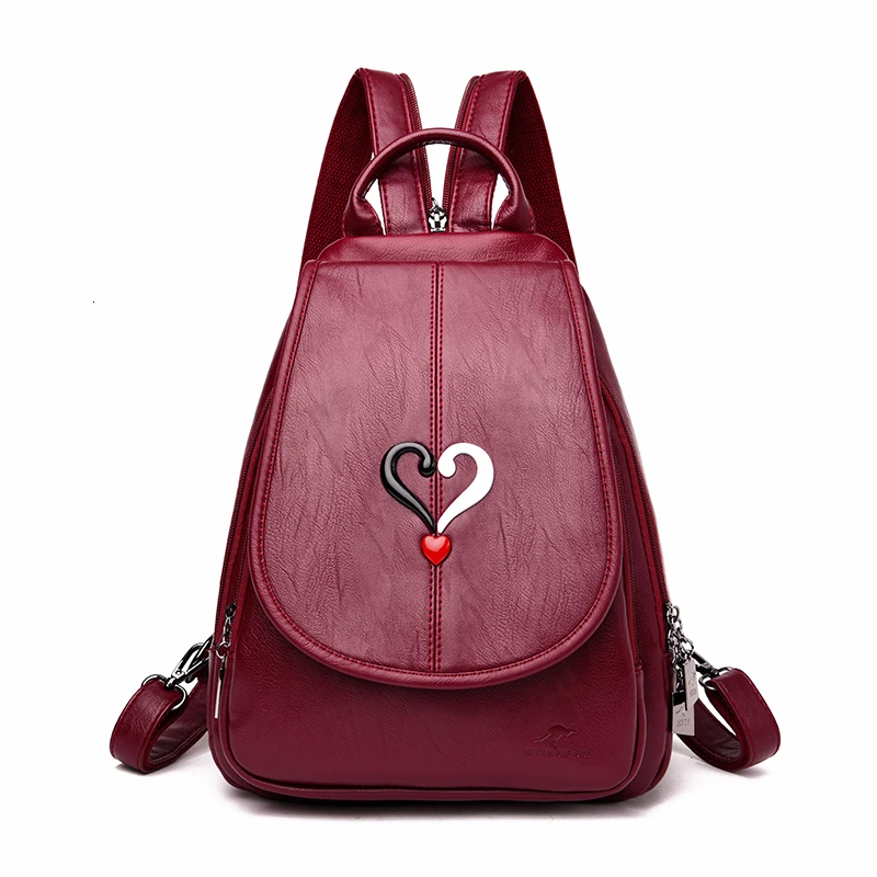 Женские рюкзаки для девочек, Sac a Dos, женские рюкзаки, высокое качество, большой вместительный рюкзак для путешествий, женские школьные сумки, преппи - Цвет: Winered