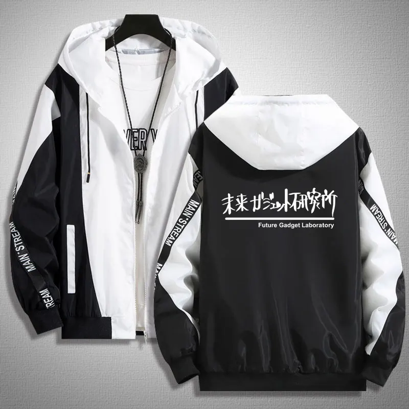 Anime Steins Gate Hoodie Clothing Fashion Cosplay Makise Kurisu Fall Winter Men Coat Jacket Sweatshirts