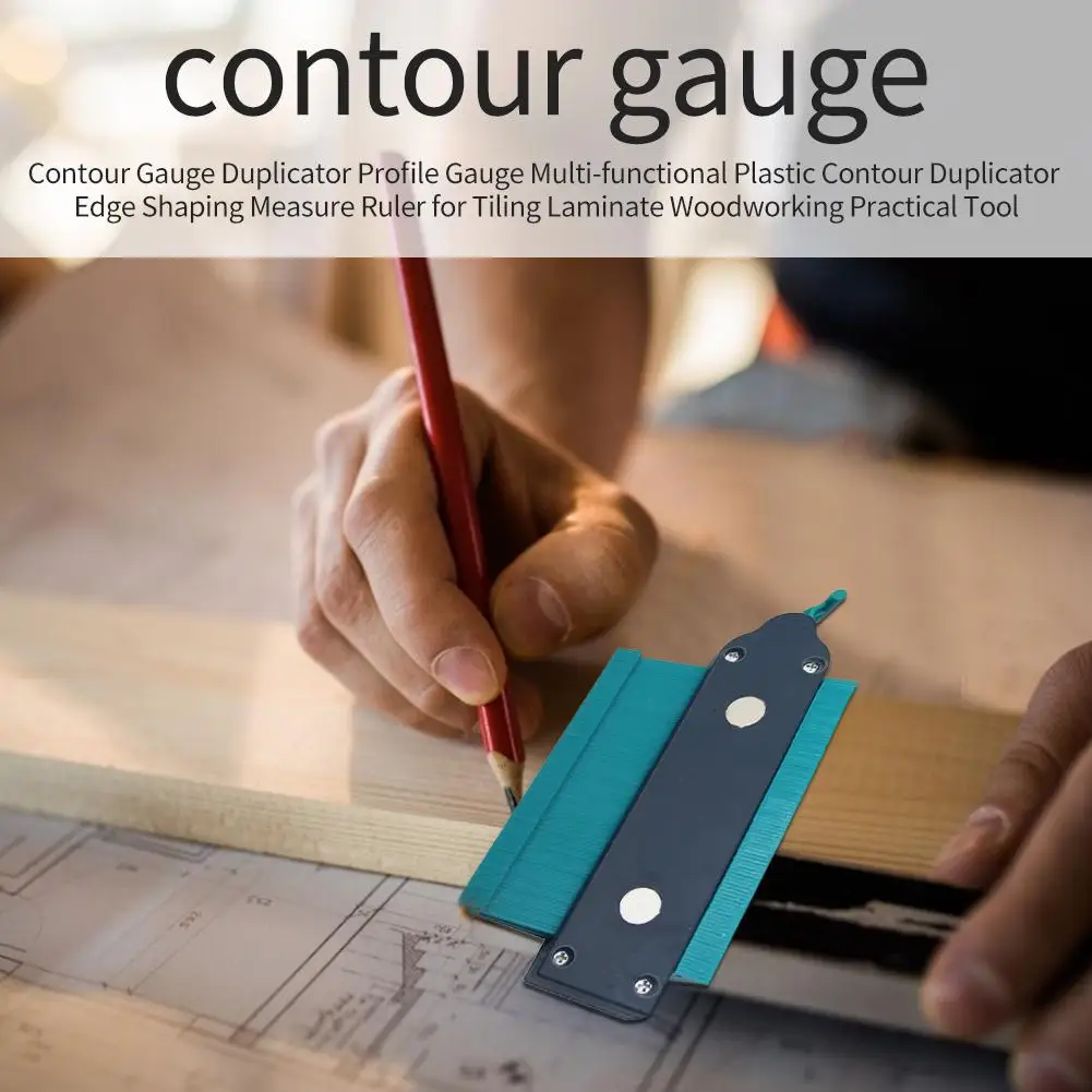 

Contour Gauge Duplicator Profile Gauge Multi-functional Plastic Contour Duplicator Edge Shaping Measure Ruler For Tiling Laminat