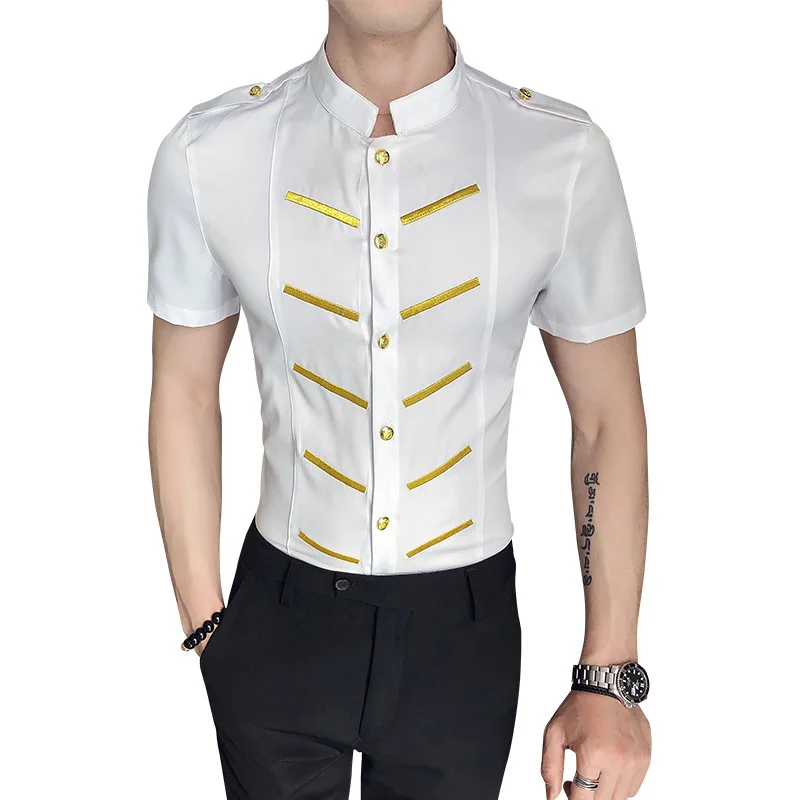 Повседневное Slim Fit рубашки для мальчиков летняя Camisa социальная Masculina короткий