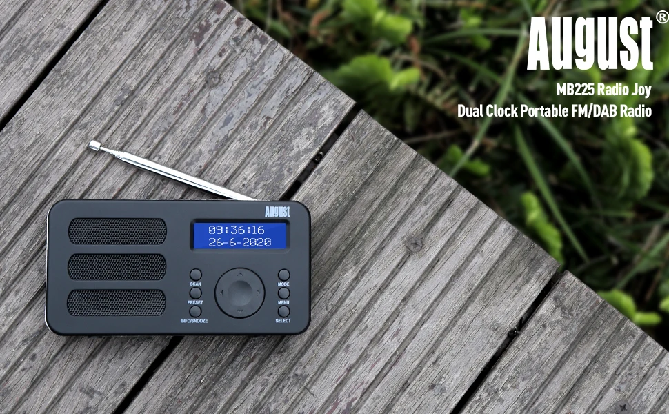Recarregável com Lcd Dab + - Rádio Digital Portátil Agosto Dab - fm Rds Função Alarme Duplo Estéreo Mono Alto-falante Bateria Mb225 - Image 5