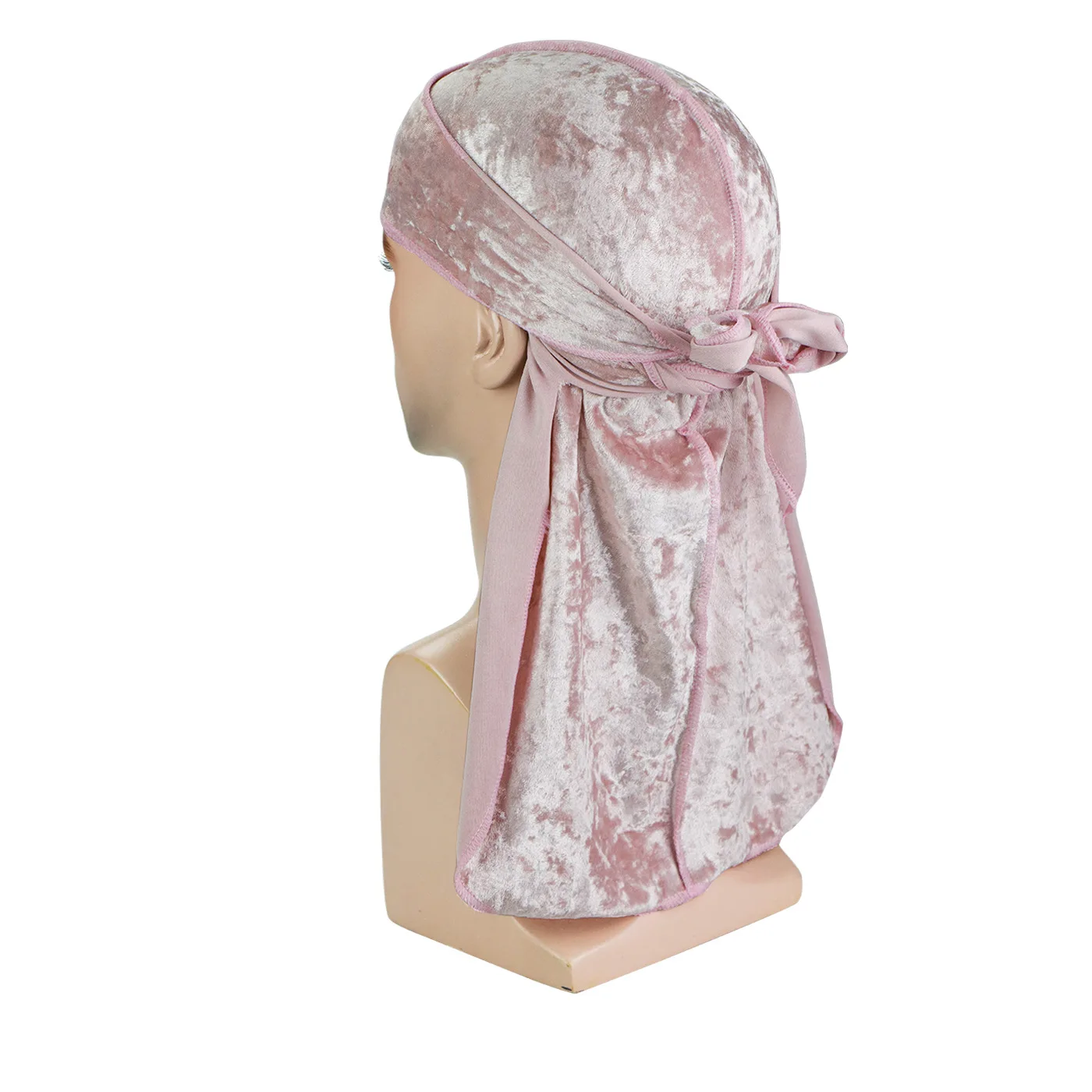 Unisex Diamond Velvet Durag Bandana für Männer Long Tail Headwrap Wave Cap Stretch Herren Doo Rag Turban Hut Hip-Hop Kopfbedeckung Caps – Detail 6