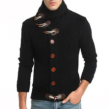 ##Special Price Zogaa Sweater Men 2019 Winter Thick Warm Turtleneck Cardigan Casual Slim Solid Knitted Sweater Male Horn Buckle Men Sweater 3XL ##Special Price Zogaa Sweater Men 2019 Winter Thick Warm Turtleneck Cardigan Casual Slim Solid Knitted Sweater Male Horn Buckle Men Sweater 3XL