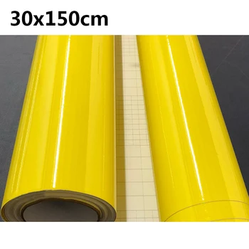 

Gloss Car Sticker Yellow Sheet Decor UV Resistant Decal Vinyl Covering